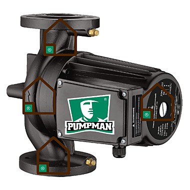 GRS40/10F PUMPMAN насос циркуляционный 380В, 10м напор, 250мм